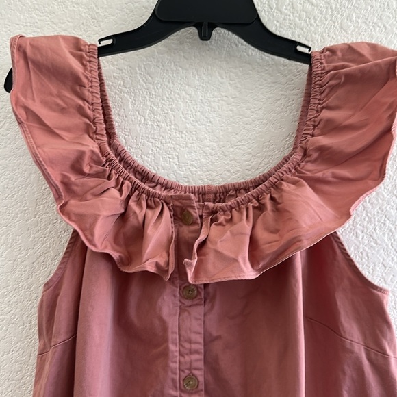 The Nines by Hatch Pink Ruffle Collar Cropped Jumpsuit - Picture 6 of 10